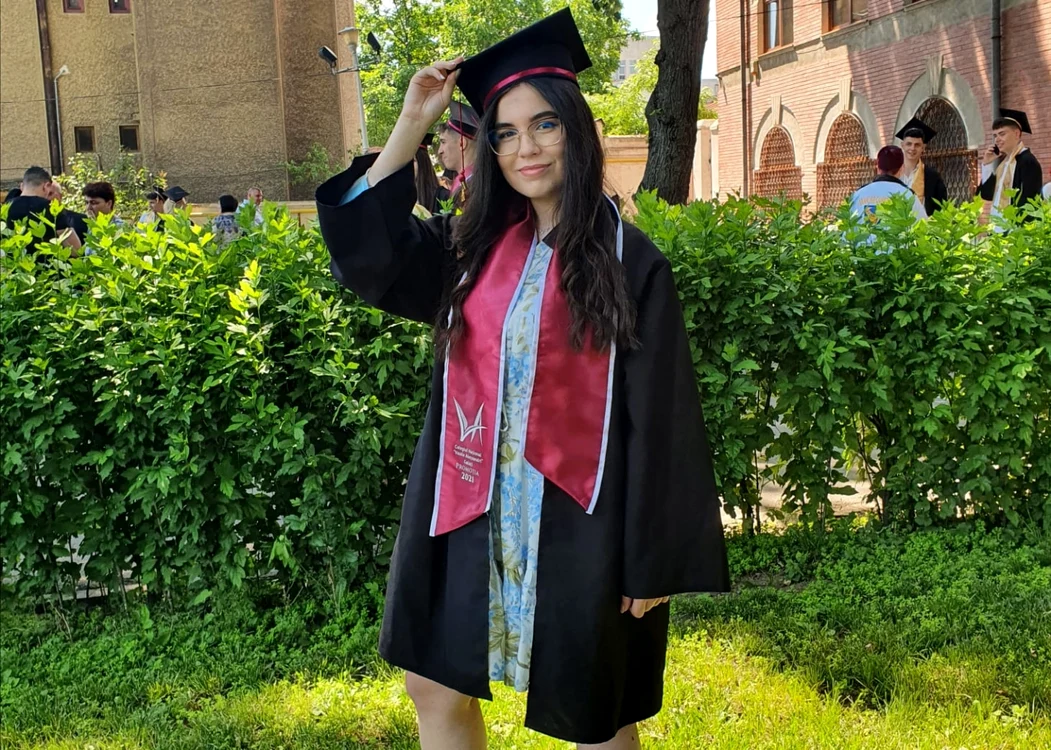 Bianca Beatrice Eni, absolventa de excepţie de la CNVA Galaţi, sursa: Arhivă Personală
