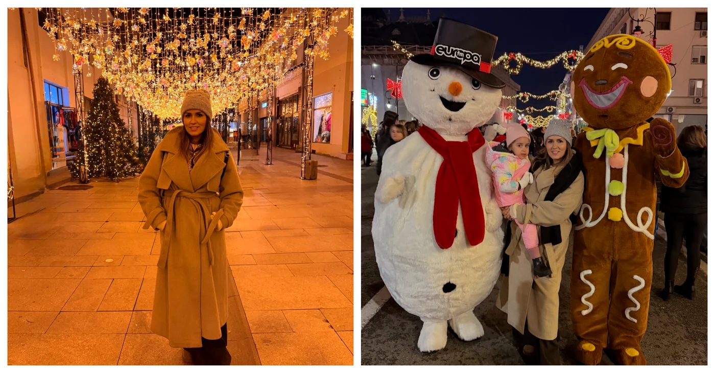 Cristina Almășan a vizitat Târgul de Crăciun din Craiova / FOTO: Colaj Instagram