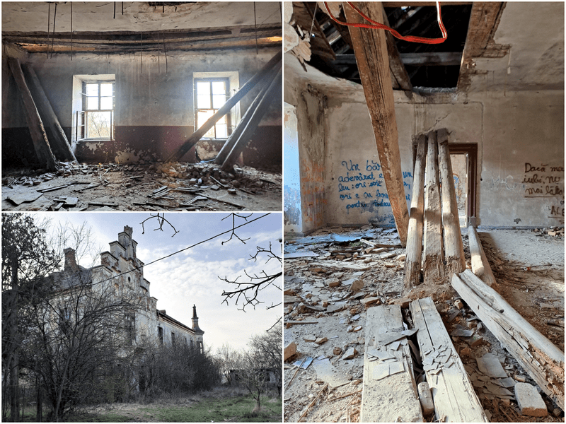 Castelul din Ardeal care se prăbușește „cu încetinitorul”. Retrocedat urmașilor unui grof maghiar, monumentul este abandonat FOTO