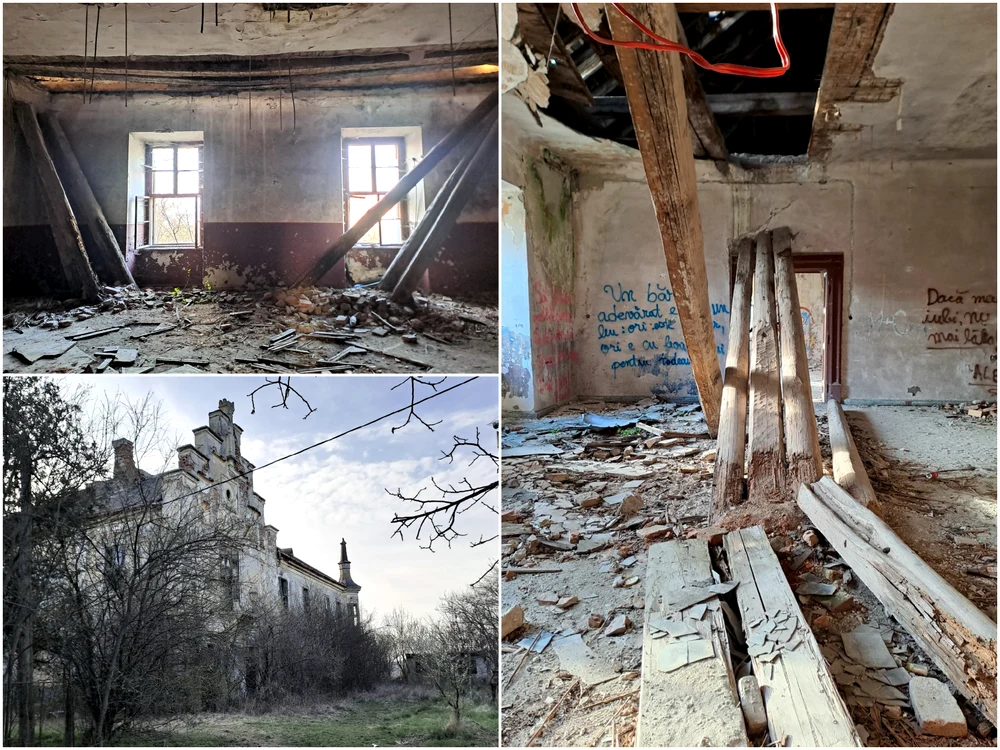 Castelul a început să se prăbușească la interior FOTO Anca Timofan