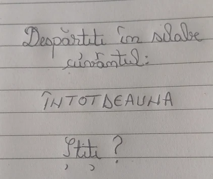 Cum se desparte corect în silabe cuvântul „întotdeauna”