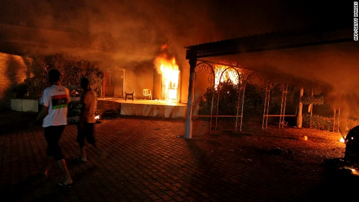 ImagineImgaine din timpul atacului asupra Consulatului american de la Benghazi