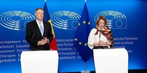 Klaus Iohannis Roberta Metsola Strasbourg 7 feb 2024 captura video png