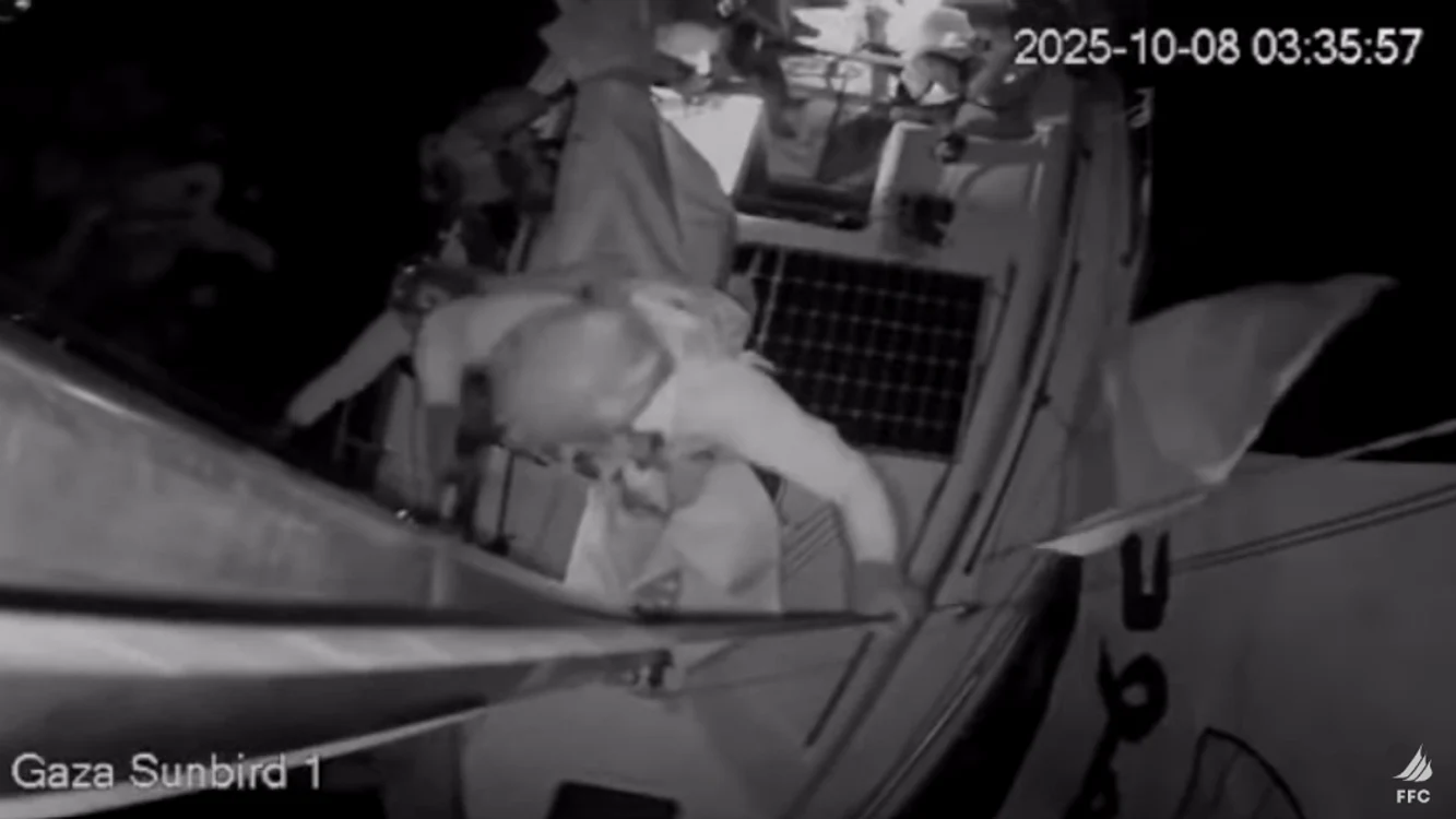 Ambarcațiunile duceau ajutor umanitar în Gaza FOTO Captură video