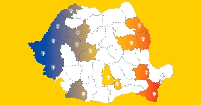 Harta naționalei, realizată de site-ul frf.ro