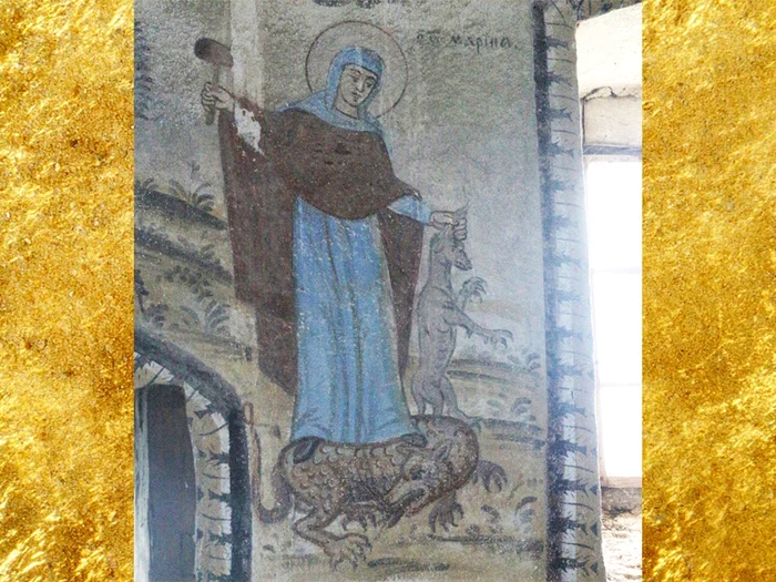 Sfânta Muceniță Marina (pictură de Simion Silaghi sălăjeanul- biserica din Vinţa)