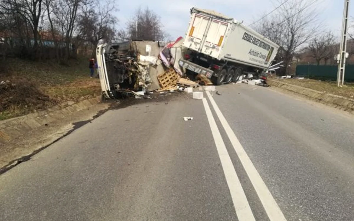 Accidentul a avut la Răducăneni FOTO DRDP Iaşi