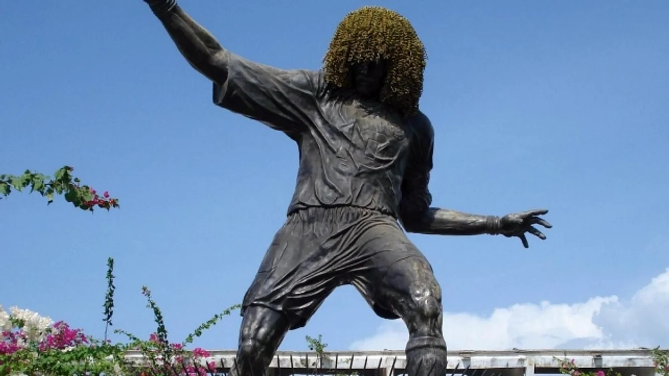 Carlos Valderrama era „construit” din bronz FOTO Facebook