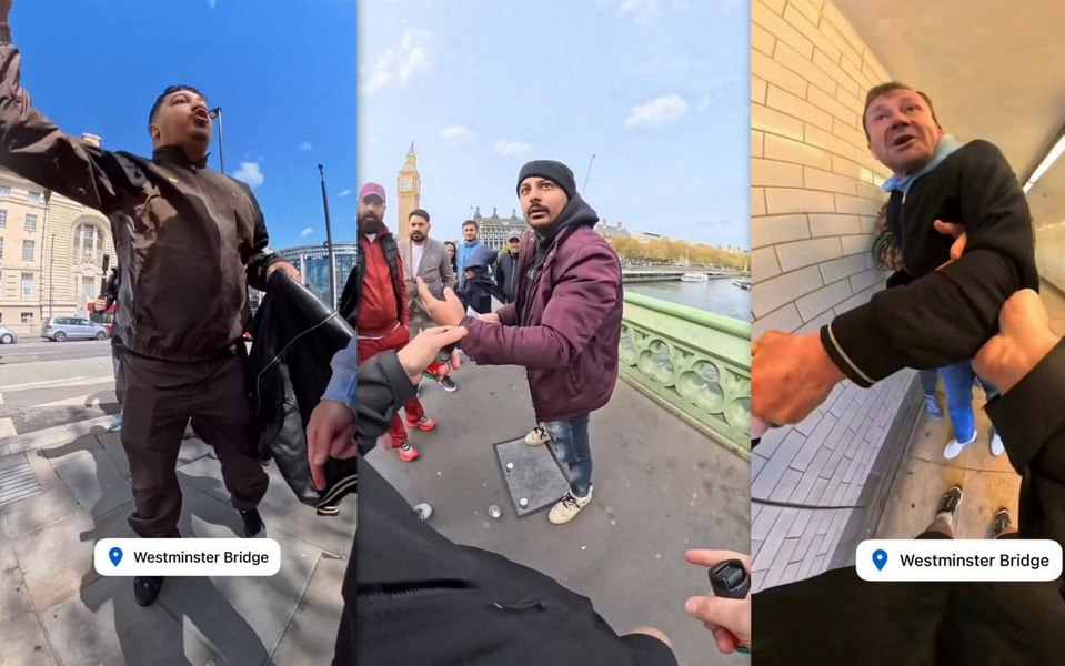 „Mergi la muncă!”. Reacțiile virale ale escrocilor prinși cu „alba-neagra” în Londra când un justițiar i-a marcat cu vopsea roșie