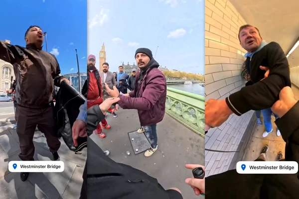 „Mergi la muncă!”. Reacțiile virale ale escrocilor prinși cu „alba-neagra” în Londra când un justițiar i-a marcat cu vopsea roșie