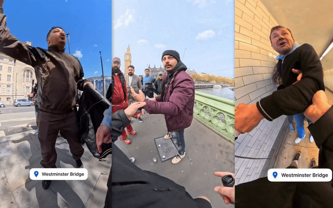 „Mergi la muncă!”. Reacțiile virale ale escrocilor prinși cu „alba-neagra” în Londra când un justițiar i-a marcat cu vopsea roșie
