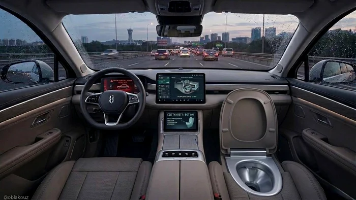 Mașina cu toaletă Foto: Nexta/X