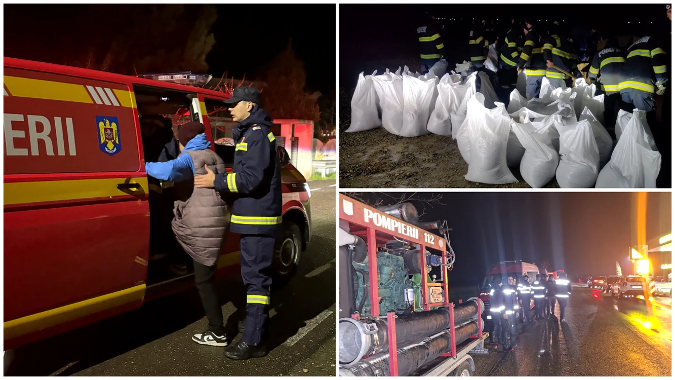 Cele mai multe persoane au refuzat evacuarea. FOTO: colaj ISU Vrancea
