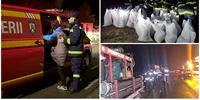 Evacuări preventive în Vrancea din cauza riscului de inundații, 30 martie 2026. Peste 200 de salvatori mobilizați în teren. FOTO: colaj ISU Vrancea