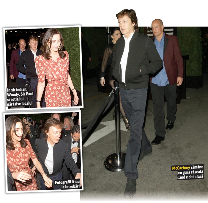
    Paul McCartney şi Woody Harrelson au fost izgoniţi  din club de bodyguarzi pe motiv că nu-s vedete  