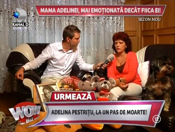Mama Adelinei Pestriţu a povestit amănunte din copilăria prezentatoarei tv (captură: WOWbiz)