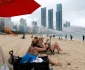 Ceață marină pe o plajă din Coreea de Sud FOTO Yonhap