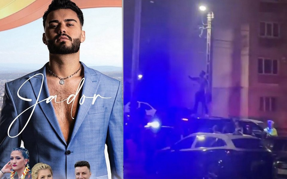 Circ făcut de manelistul Jador pe străzile Devei. S-a urcat pe mașină și a insultat un localnic VIDEO