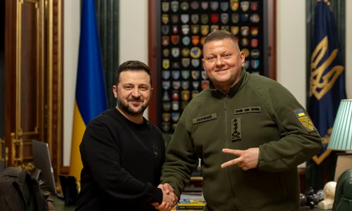 Volodimir Zelenski si generalul Zalujnii FOTO X @ZelenskyyUa jpg