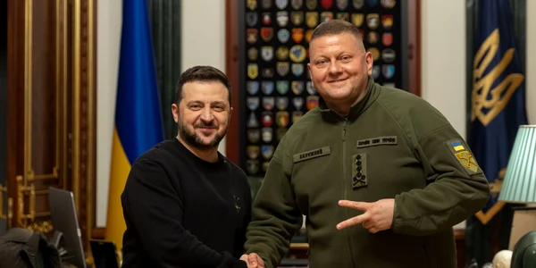 Volodimir Zelenski si generalul Zalujnii FOTO X @ZelenskyyUa jpg