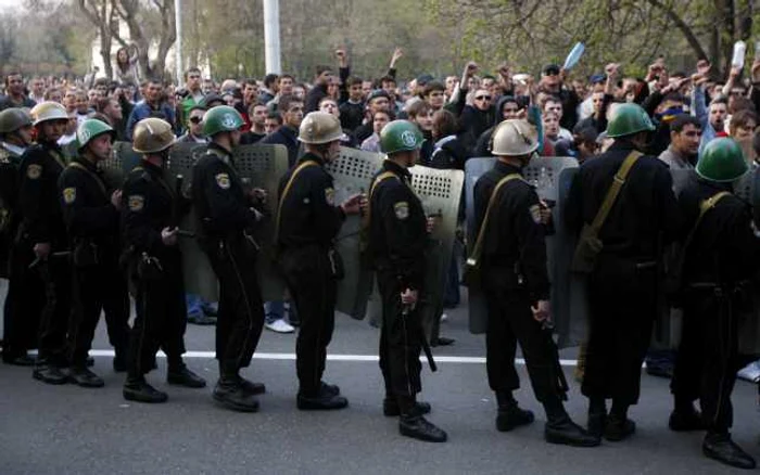 Imagini de la protestele din Chişinău din 7 aprilie 2009