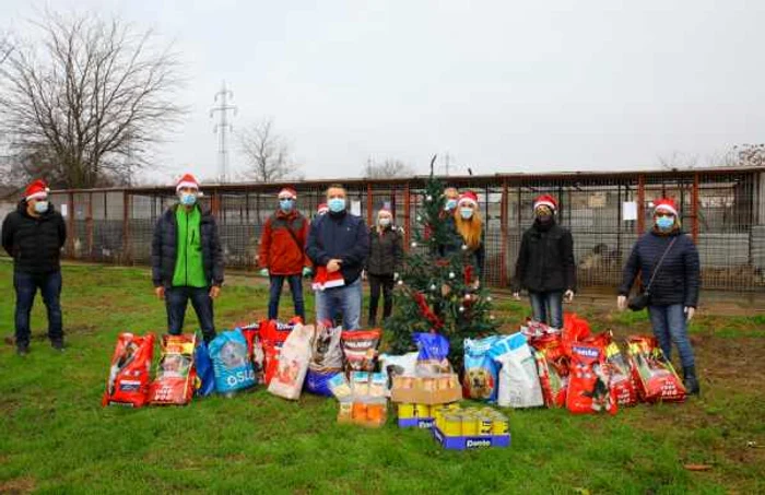 Moş Crăciun la adăpostul pentru câini fără stăpân din Constanţa Sursa Facebook Primăria Constanţa