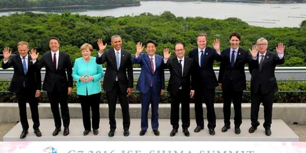 Liderii G7 şi şefii UE la summitul G7 de la Ise-Shima FOTO Le Figaro