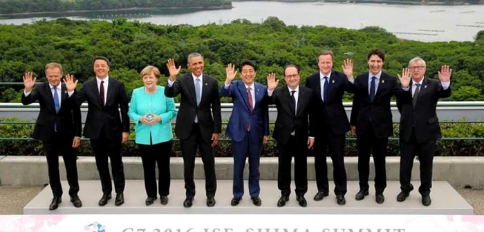 Liderii G7 şi şefii UE la summitul G7 de la Ise-Shima FOTO Le Figaro