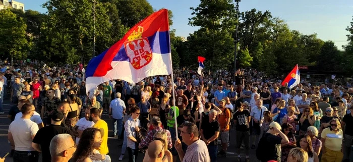 Proteste în Serbia FOTO: Euronews Serbia/FB