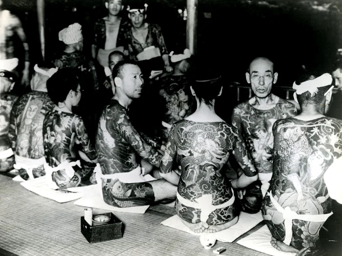vintage photos of yakuza with their tattoos 4 jpg jpeg
