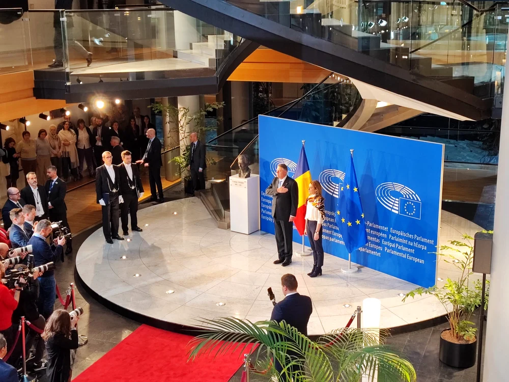 Klaus Iohannis si Metsola la PE FOTO Radu Eremia jpg