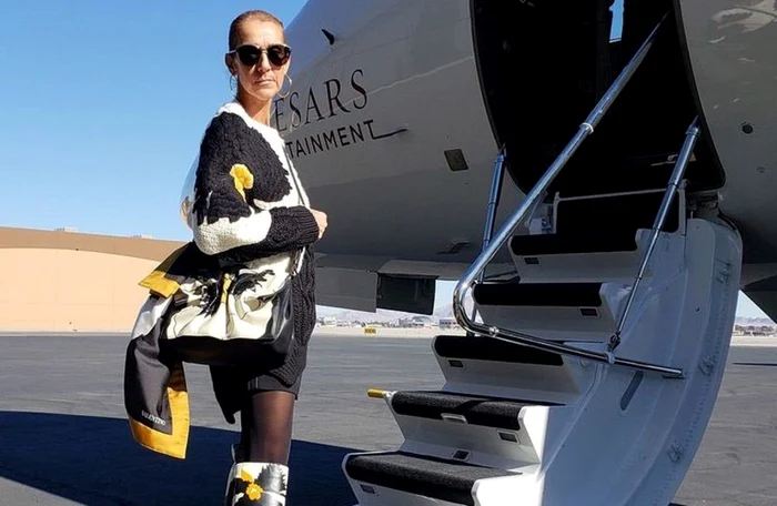 Celine Dion şi avionul să de lux