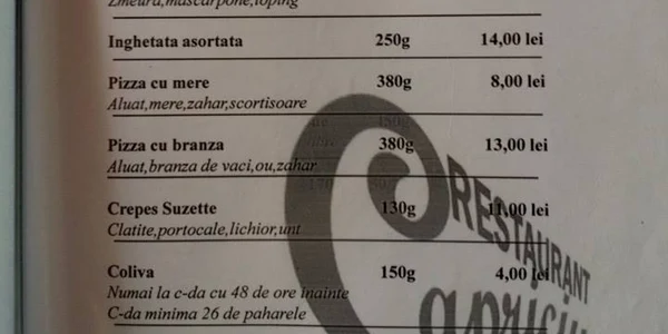 coliva restaurant capriciu suceava 
