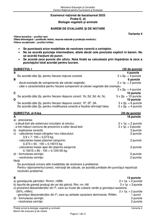 Bacalaureat 2025 - sesiunea de toamnă. Elevii au susținut proba la alegere a profilului. Subiecte și bareme de corectare 9 image
