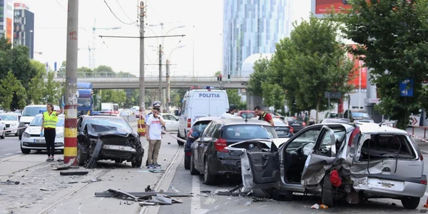 Accident Aurel Vlaicu - şofer urmărit de poliţie / FOTO Inquam Photos / George Călin / 13 iul 2018