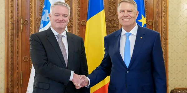 Președintele României, Klaus Iohannis, alături de Secretarul General al OCDE Mathias Cormann jpg