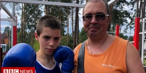 Povestea unui copil din Bucha al cărui tată a fost împuşcat sub privirile lui pe stradă foto BBC