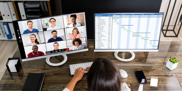 Lucru de acasa munca hibrid conferinta online FOTO Shutterstock