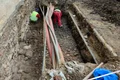 Drumul roman Decumanus Maximus, care trecea prin fața Forului orașului Napoca