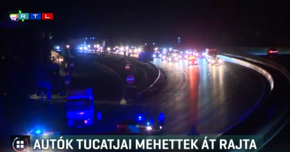 Un român a fost călcat de aproape 40 de mașini timp de 20 de minute pe o autostradă de la marginea Budapestei - VIDEO 