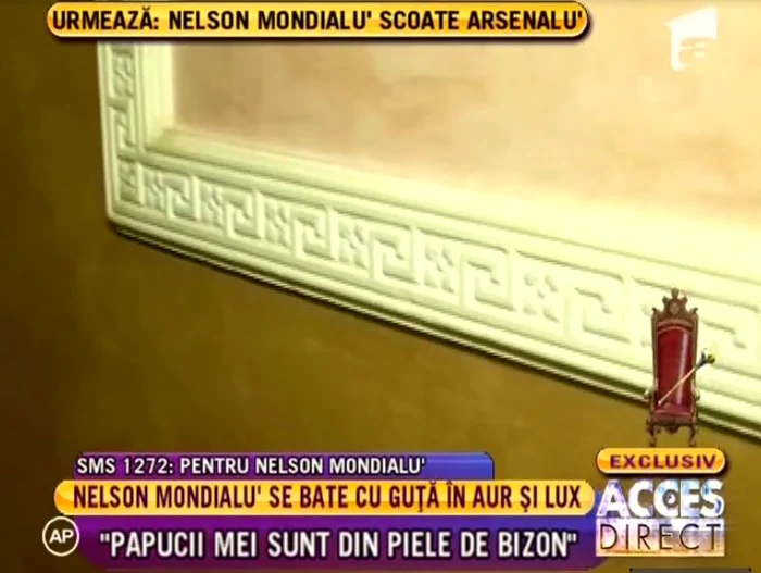 Nelson Mondialul este mândru de casa lui. (captură Antena 1)