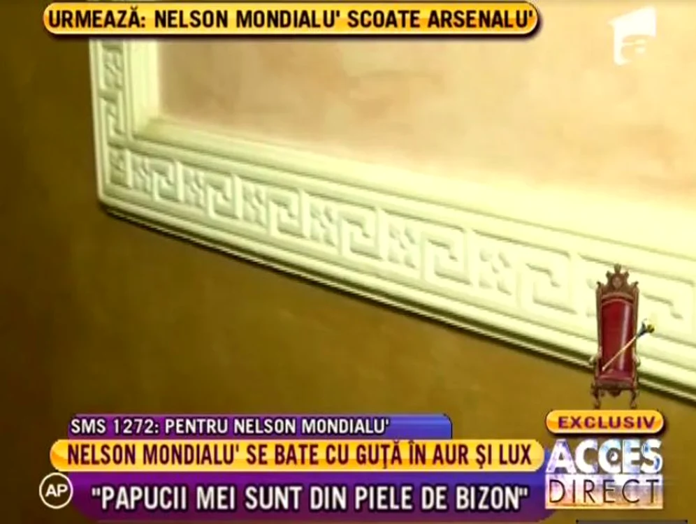 Nelson Mondialul este mândru de casa lui. (captură Antena 1)