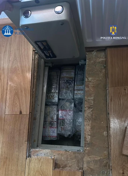 Banii, puși într-un seif ascuns în podeaua casei lui Horațiu Potra FOTO Ministerul Public