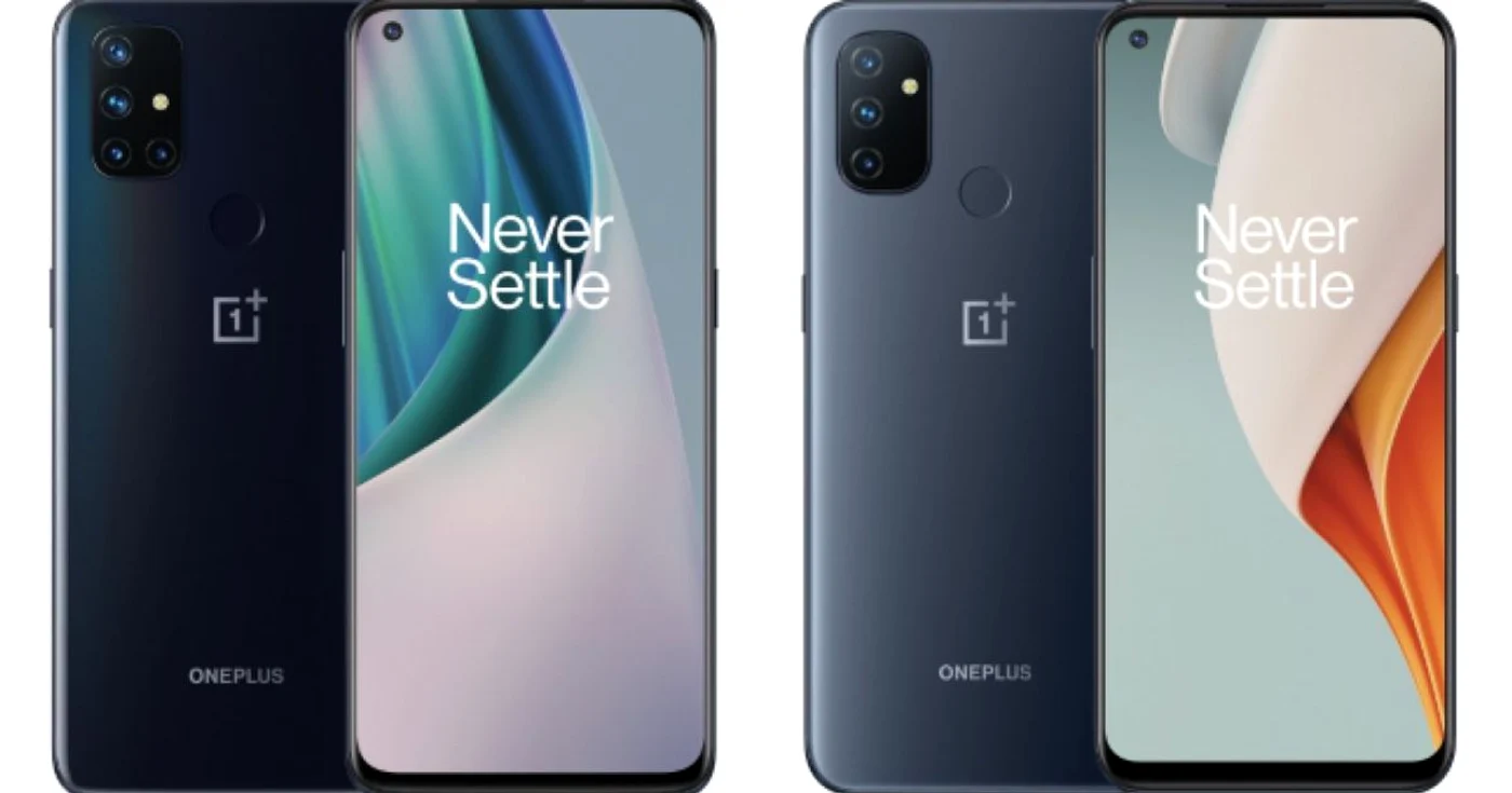 Smartphone OnePlus Nord N10 5G şi OnePlus Nord N100.