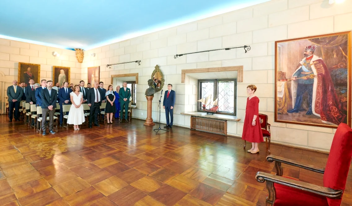 Principesa Elena la acordarea titlurilor de Furnizor Regal la Palatul Elisabeta. FOTO: Daniel Angelescu/Casa Majestății Sale