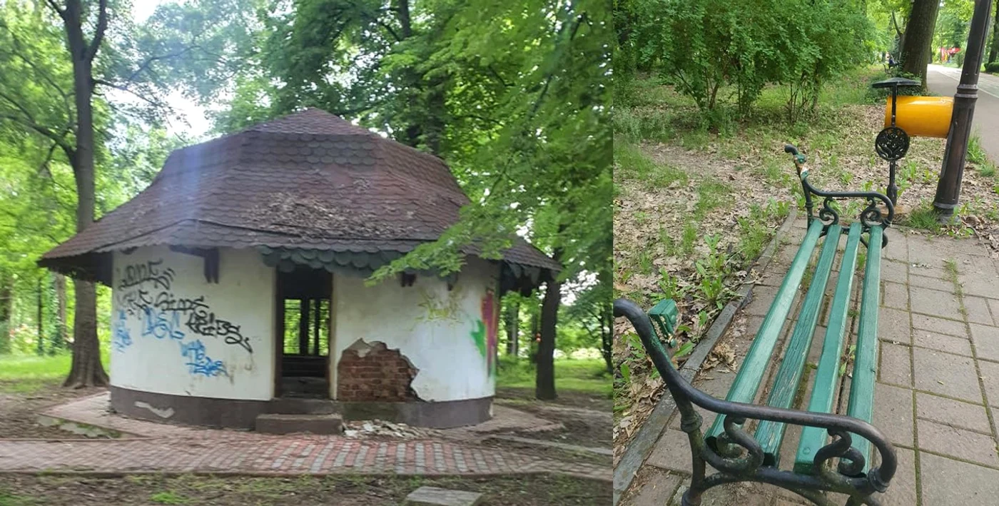Construcții în paragină, bănci rupte, alei pline de gropi - așa arată parcul Herăstrău din BucureștiFotografii: Alin Constantinescu
