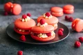 Macarons cu zmeura si frisca  Sursa foto shutterstock 2016345182 jpg