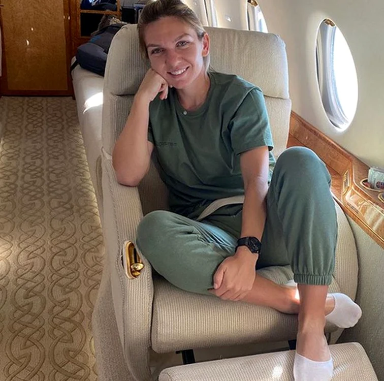 Simona Halep s-a simțit ca o prințesă în avionul lui Ion Țiriac