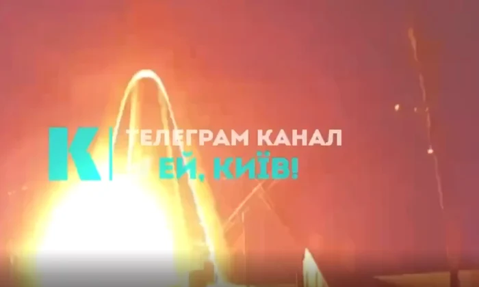 explozie podul de Nord Kiev captură Telegram jpg