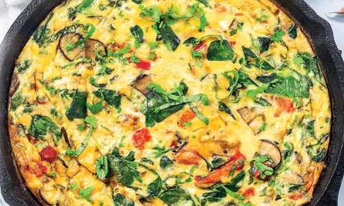 frittata cu spanac si ciuperci jpg